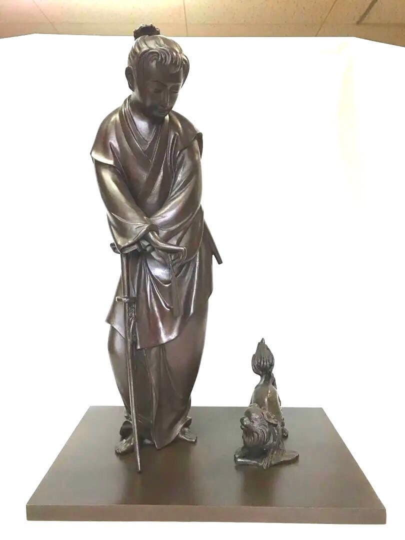 銅製:元禄若衆置物(高村光雲先生原型)