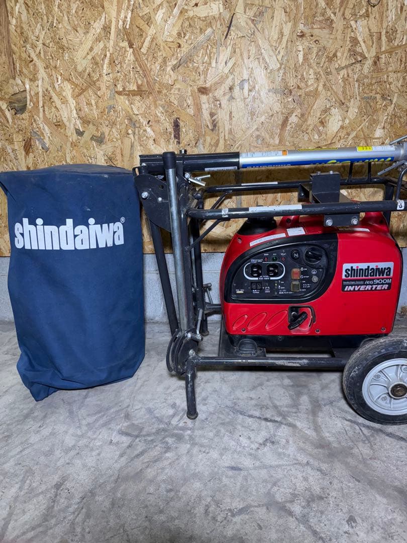 美品 shindaiwa 投光器LED バルーンライト インバーター発電機整備済