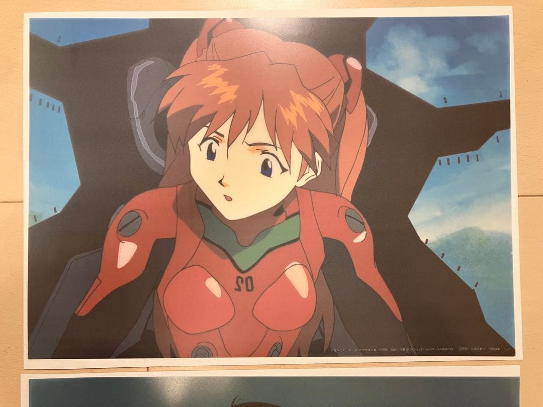 新世紀エヴァンゲリオン 限定 印刷セル画 セル倶楽部 アスカラングレー　碇シンジ