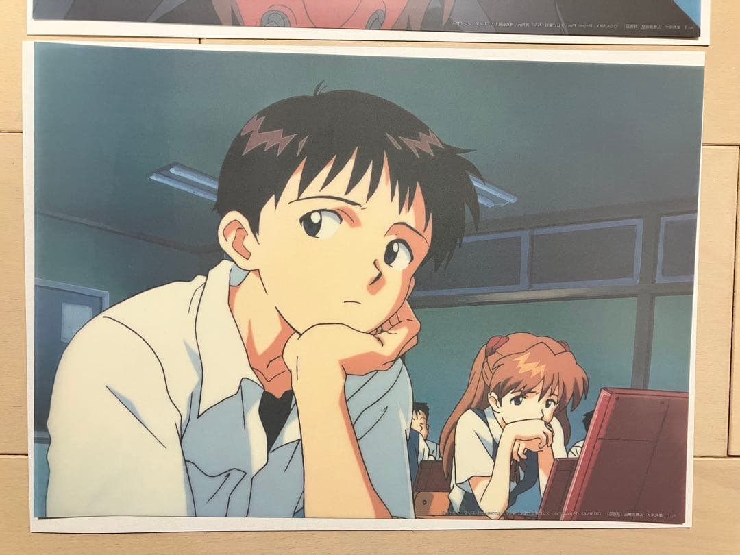 新世紀エヴァンゲリオン 限定 印刷セル画 セル倶楽部 アスカラングレー　碇シンジ