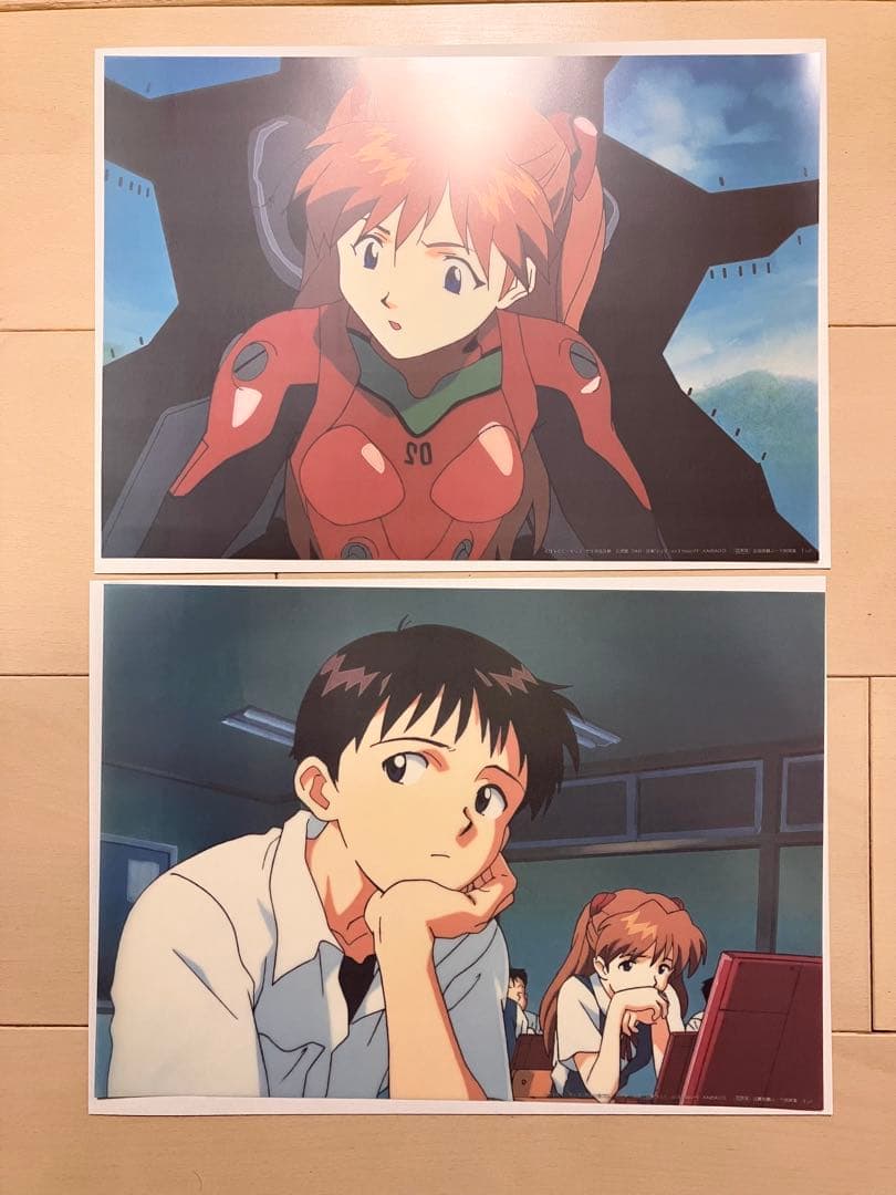 新世紀エヴァンゲリオン 限定 印刷セル画 セル倶楽部 アスカラングレー　碇シンジ