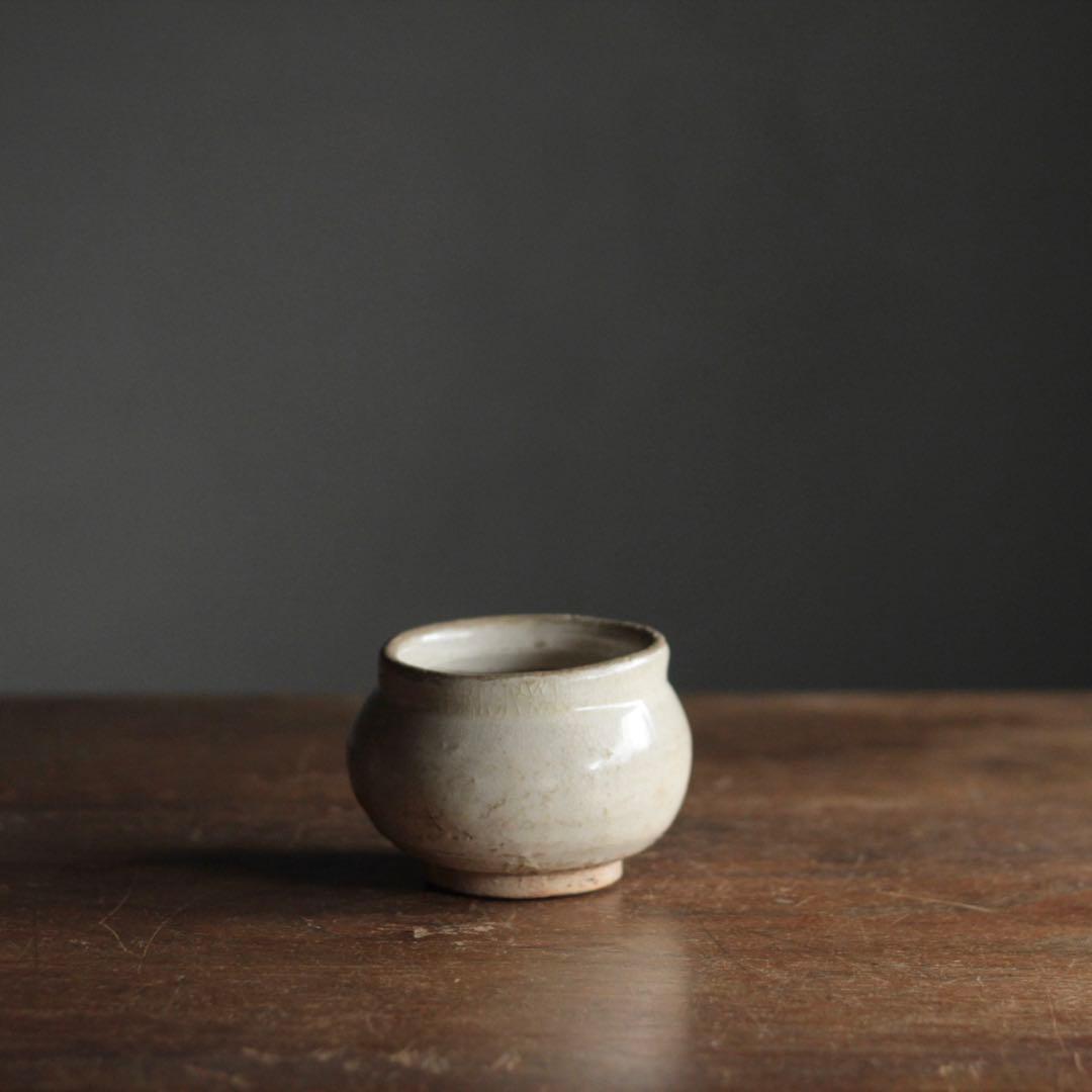 中国 白化粧土 小壺 茶碗 中国美術 古美術 古道具 アンティーク 茶道具