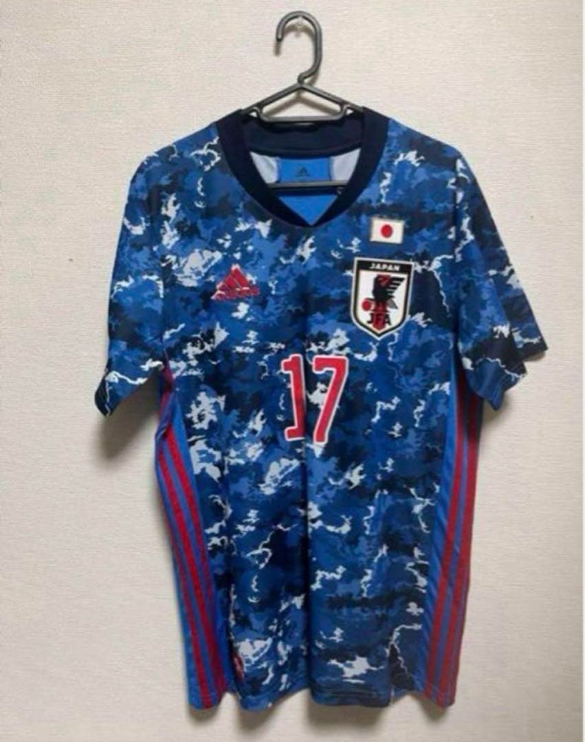 サッカー日本代表ユニフォーム　#17田中碧　2021アジア最終予選