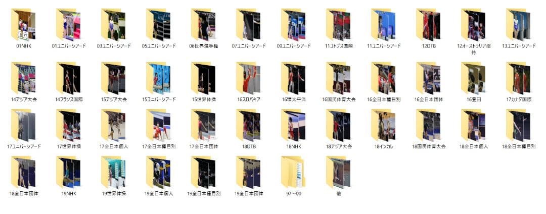97~19年 女子体操画像集(日本選手中心) 48万枚以上