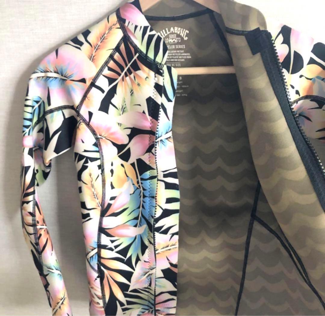 ビラボン レディース 長袖タッパー フロントジップ ウェットスーツ