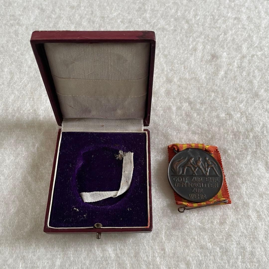 アンティーク　ドイツ　記章　消防団　消防士　古物　勲章　徽章　メダル