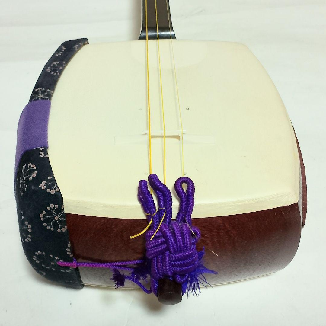 高級 紅木 or 紫檀　中棹三本継　三味線　東さわり付き