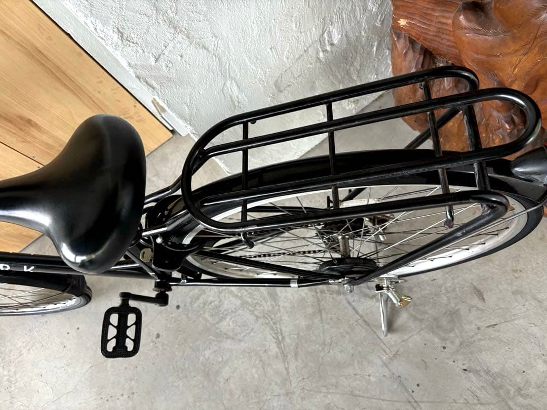 ALFIRK（アルフィルク） シティサイクル ブラック 27インチ カゴ荷台付き