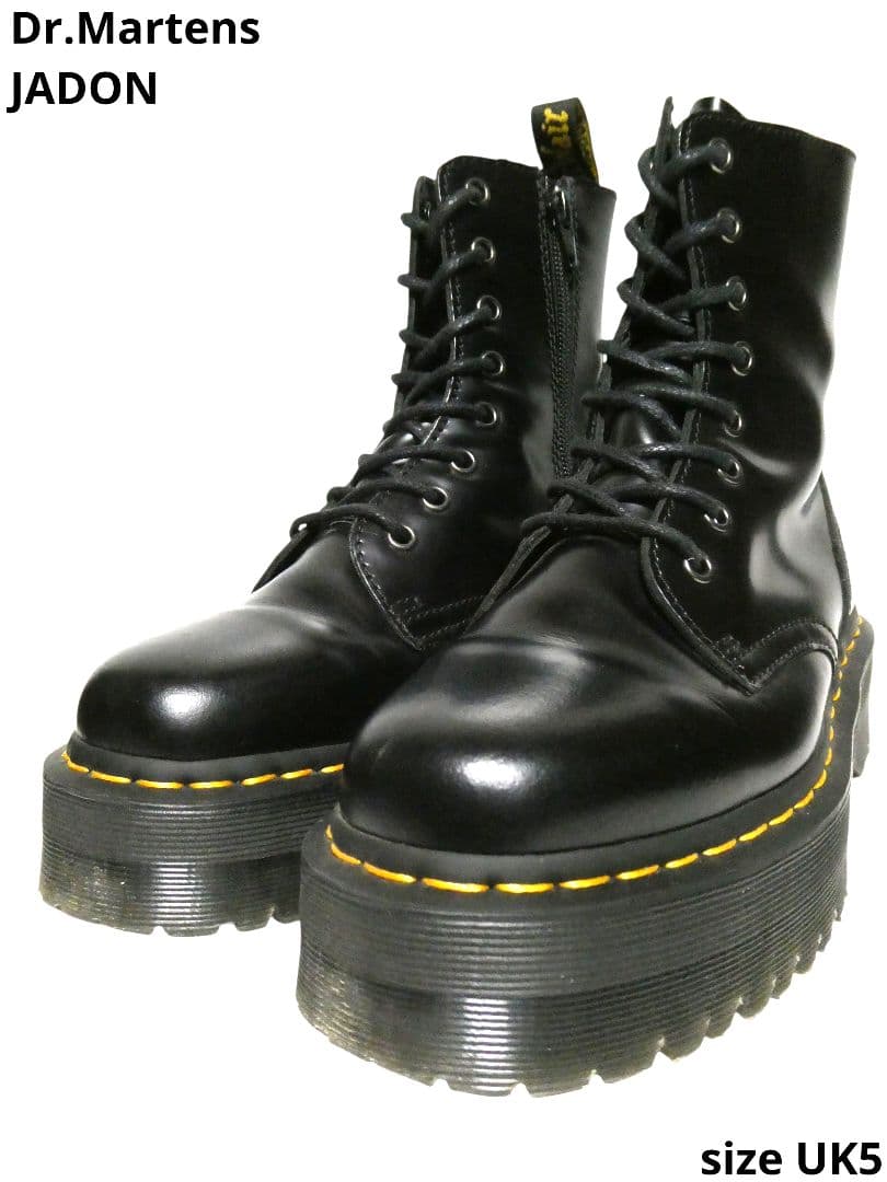 サイズUK5！ドクターマーチンJADON厚底ダブルソール仕様8ホールインサイド