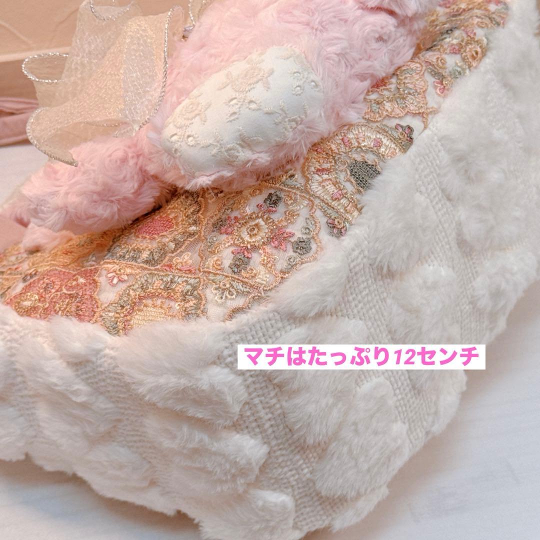 牡*❁様 コヤンイサムチョン♡新作インド刺繍bigローズルミちゃんのファートート