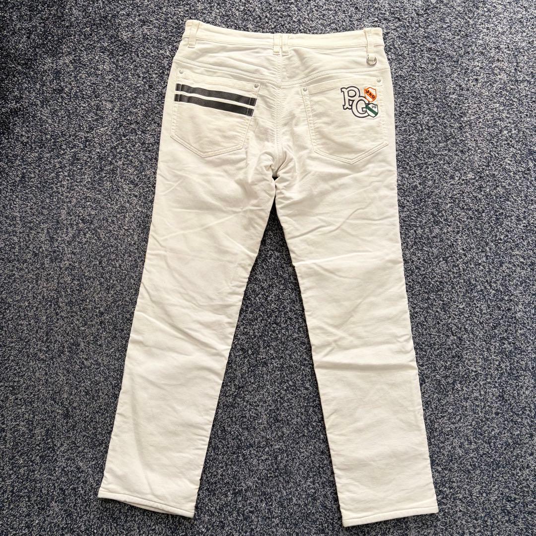 パーリーゲイツ　裏起毛　防風　ストレッチ　パンツ　ゴルフウェア　ホワイト　4