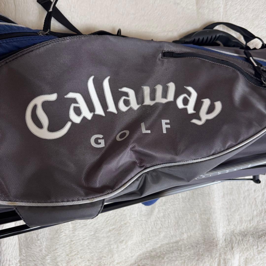 美品Callaway GOLF ゴルフキャリーバッグ　スタンドタイプ青灰