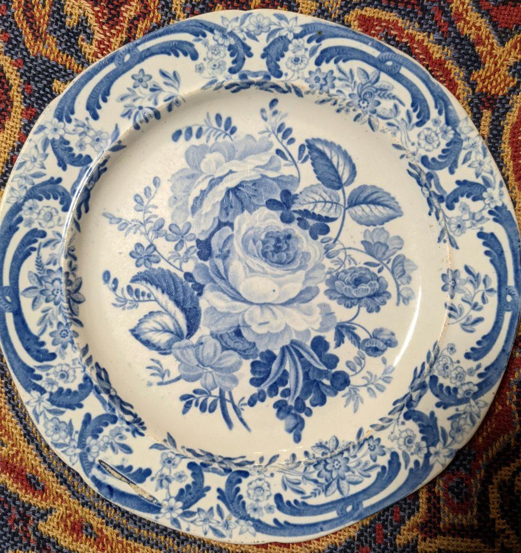 Mason's　メイソンズ／ アンティーク絵皿／ブルーの絵皿／壁かざり