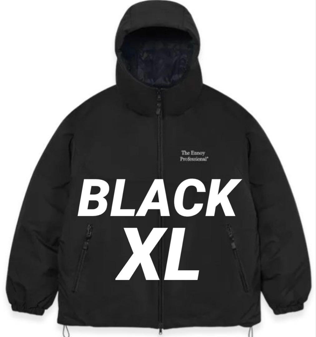 ジャケット・アウター ENNOY Padded Nylon Hoodie BLACK XL