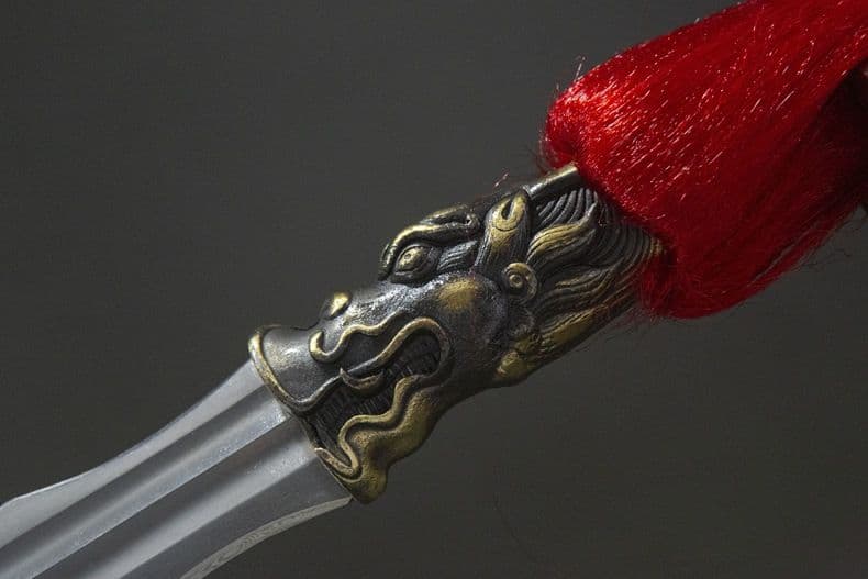 【リンドウ】趙雲 古兵器 武具 覇王銃 槍 冷兵器 手鍛造打 護身工具 装飾用