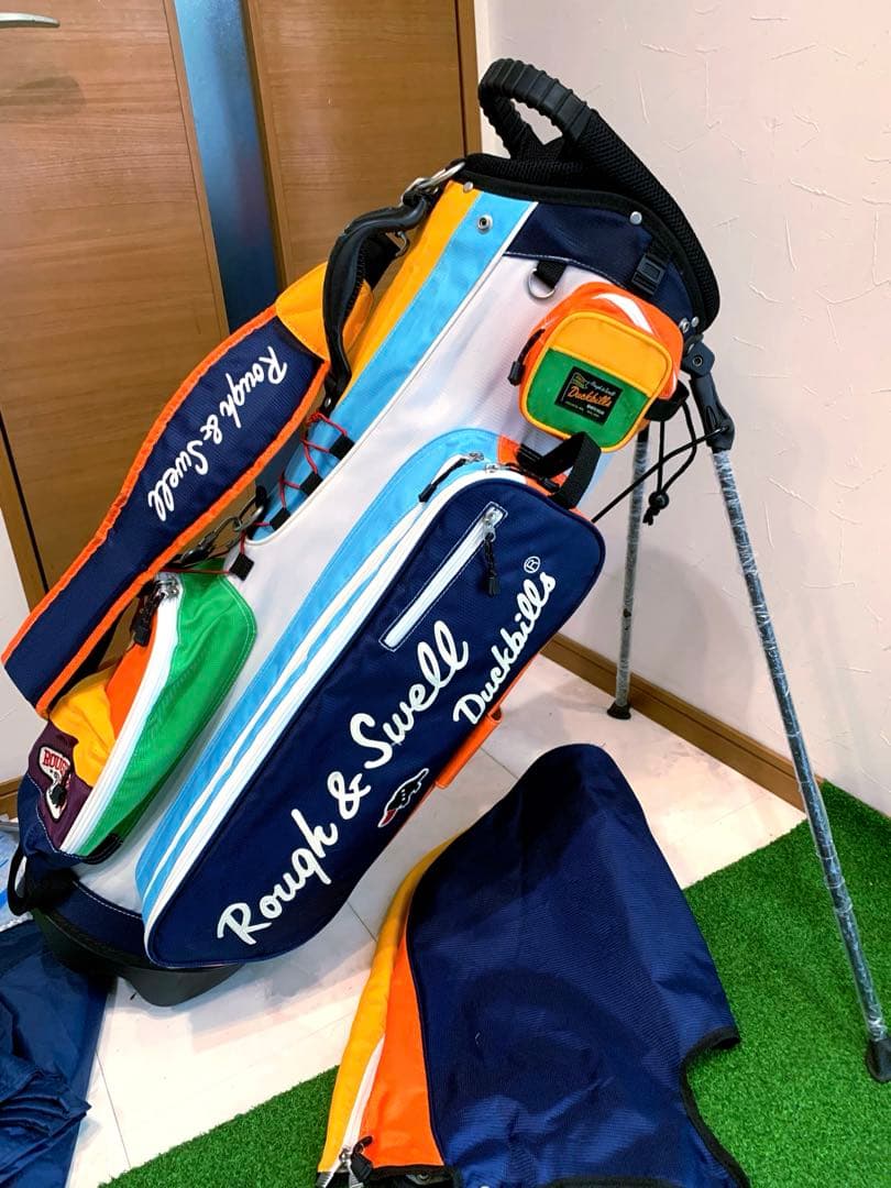 美品　rough&swell ラフアンドスウェル　マルチカラー　キャディバッグ