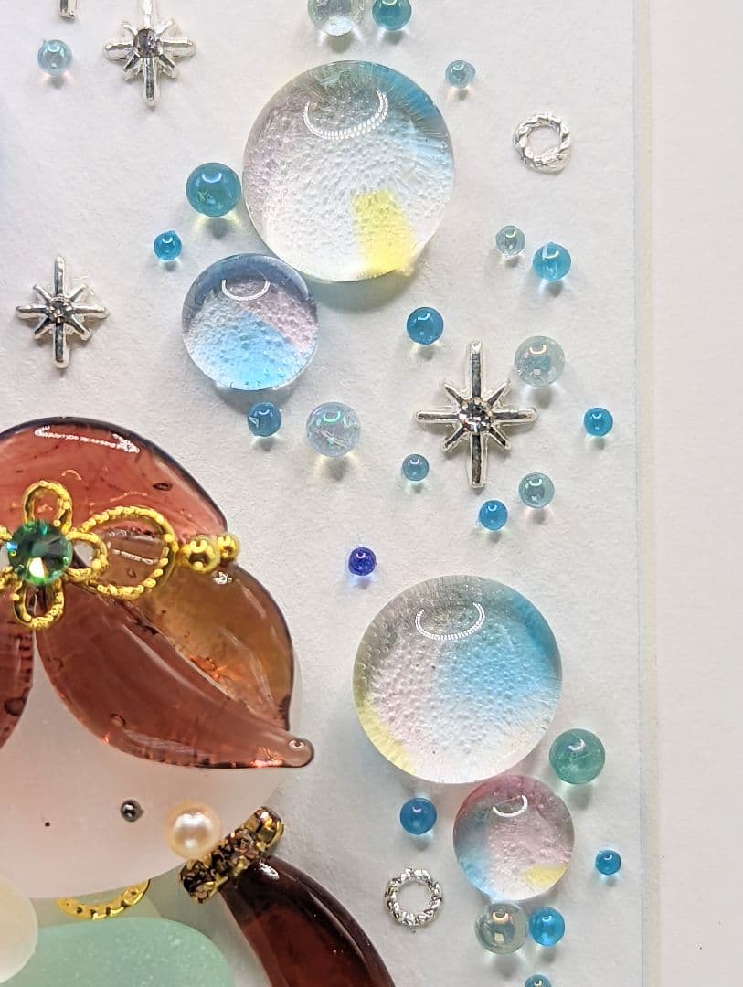 『Happy Blue Moon & Vows.*』シーグラスアート