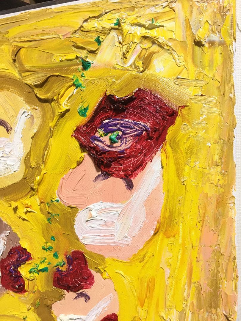 油絵　かわいい　絵　コロナ　雑貨　おしゃれ　絵　インテリア　アート　かわいい