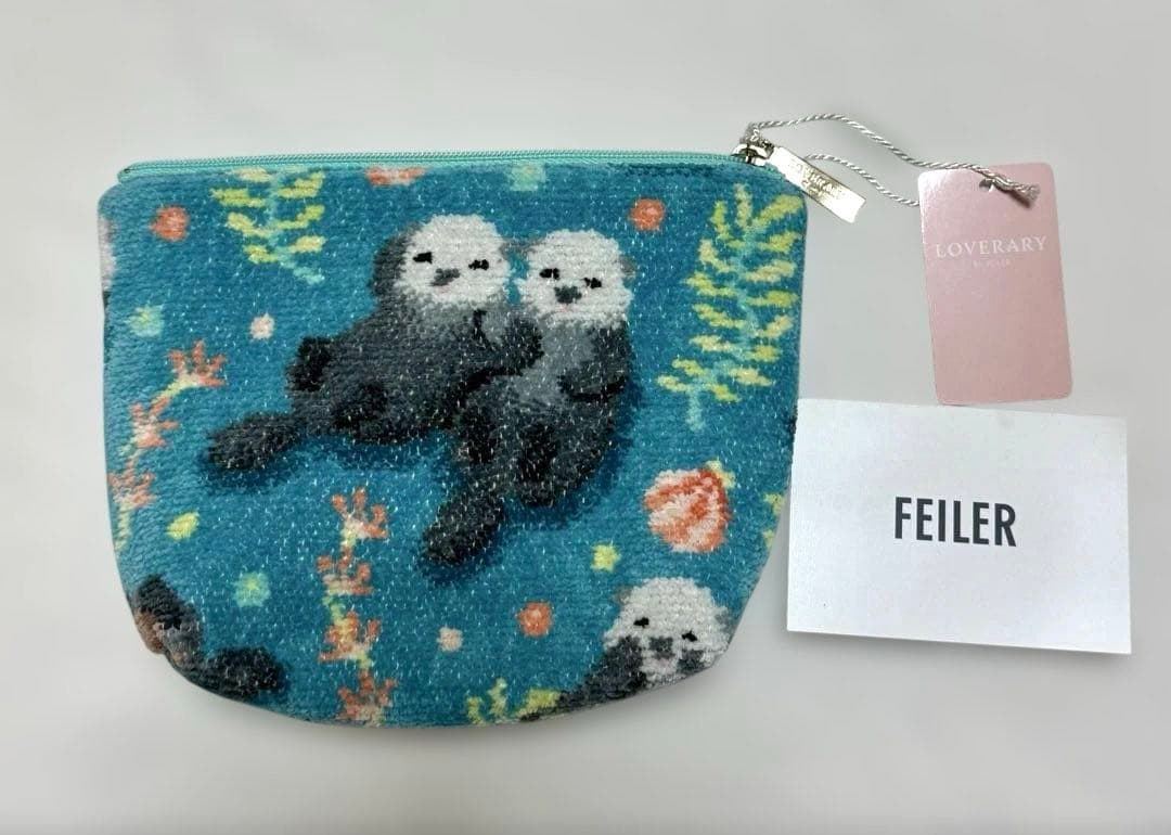 LOVERARY BY FEILER プカプカラッコ 舟型ポーチL