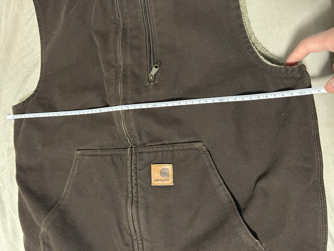 Carhartt ダークブラウン ベスト　made in Mexico USA製