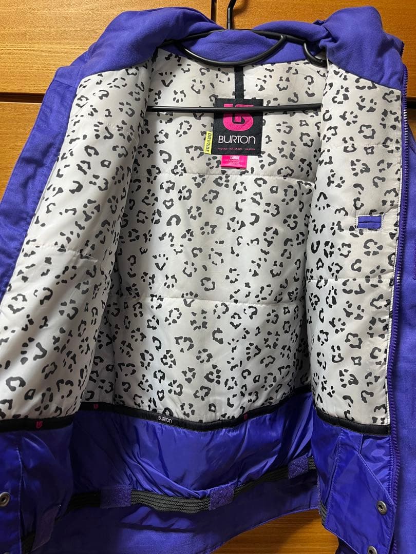 BURTON 紫色 スノーボードウェア フード付き　レディースＬ
