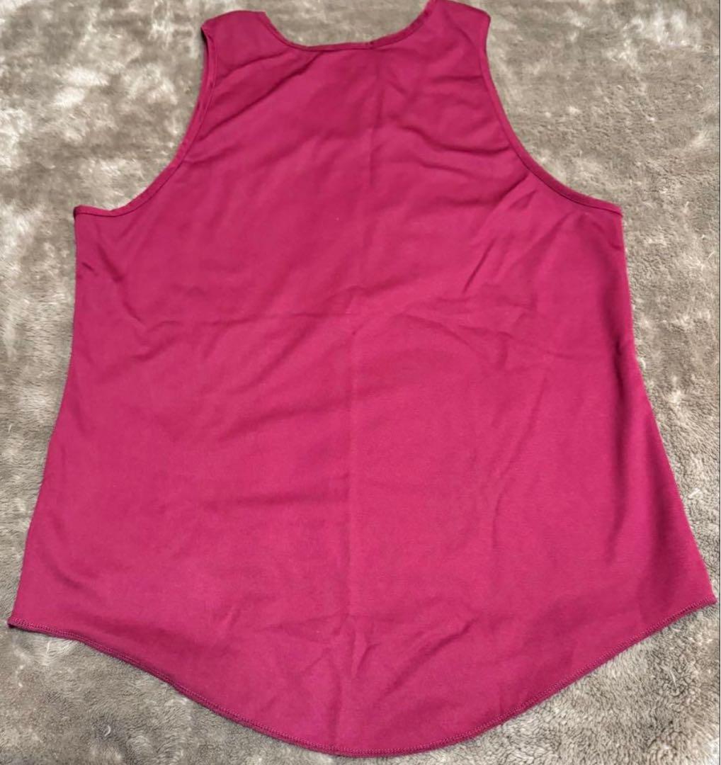 ASICS 赤 Wロゴ タンクトップ 早稲田大学