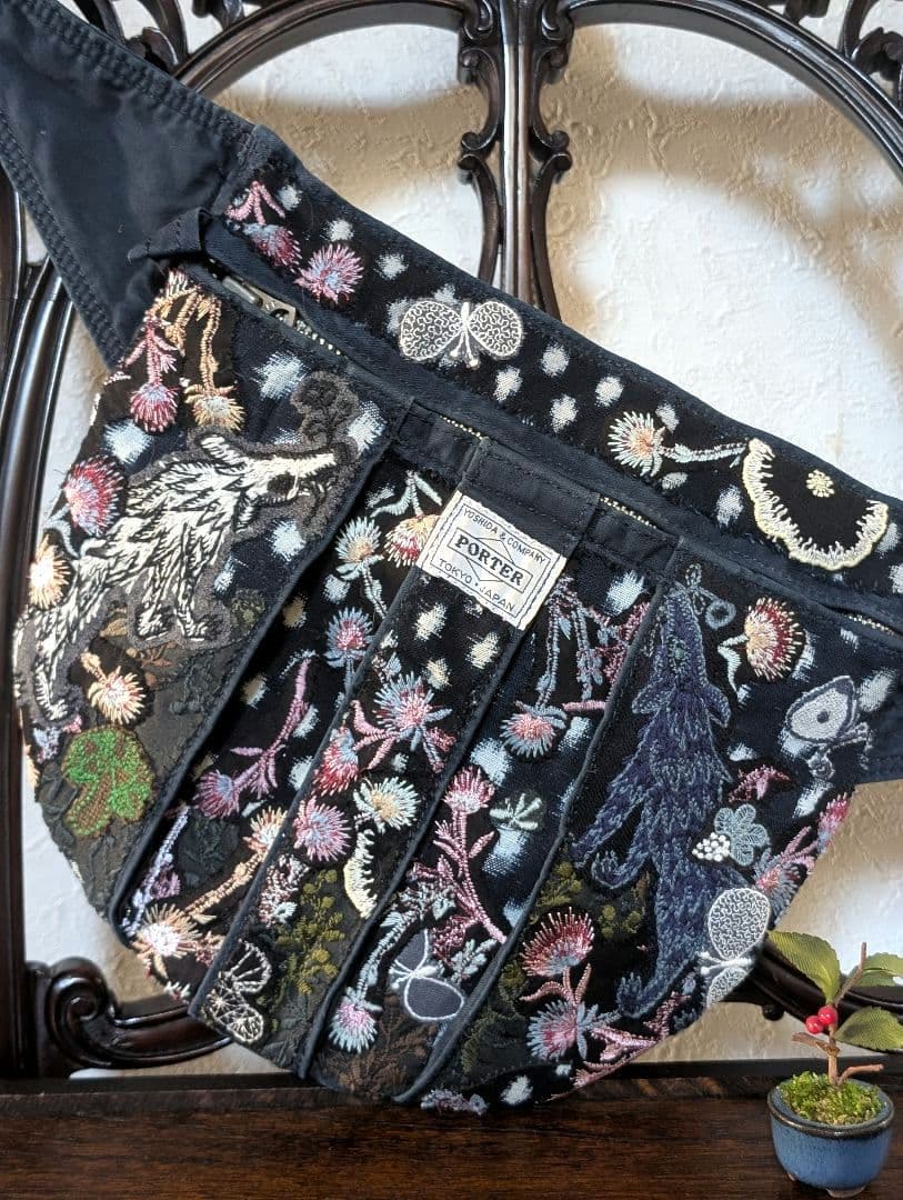 祝新春❗️《吉田カバンとWolf＆flower》古布藍染　ミナ　PJC　バッグ