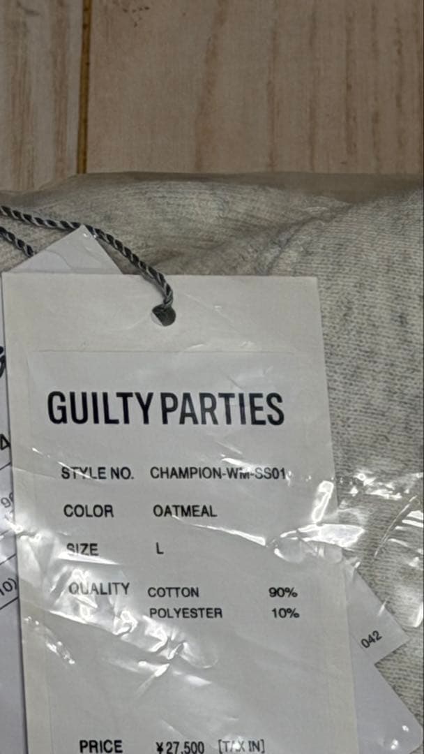 ワコマリア×チャンピオン　リバースウィーブフーディ　Lサイズ