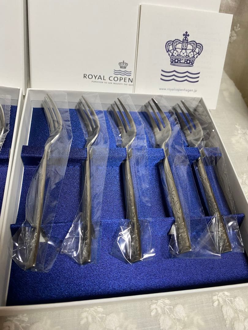 ロイヤルコペンハーゲン シェラン　スプーンフォークセット　計10本セット