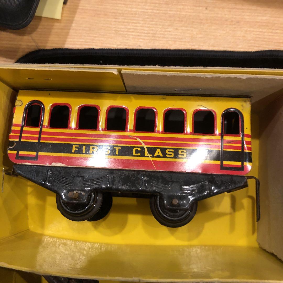 アンティーク　ゼンマイ仕掛けのイギリス製機関車セット