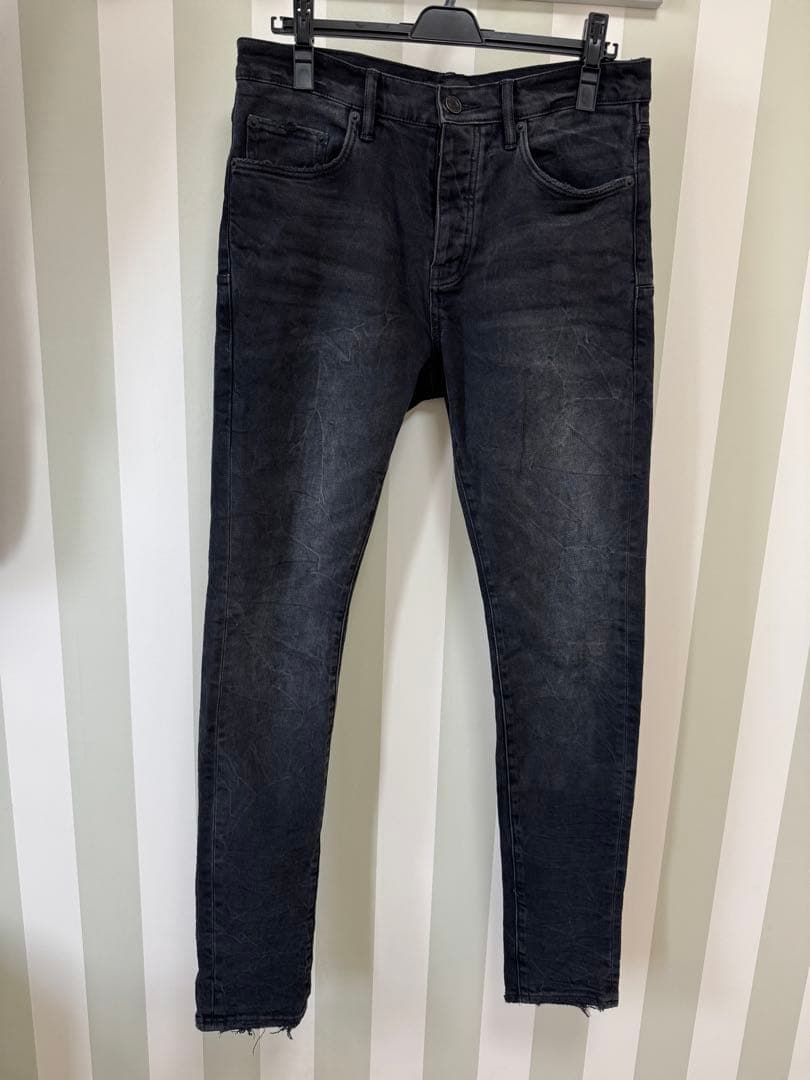 PURPLE BRAND P001 Black ストレッチスキニーデニム 30