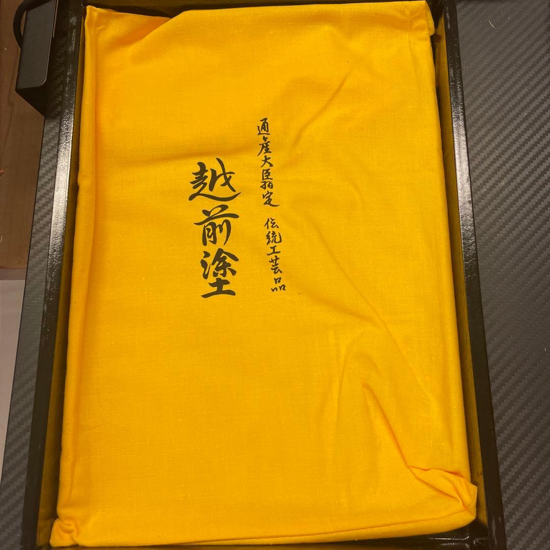 新品　進物盆　特選塗　越前漆器