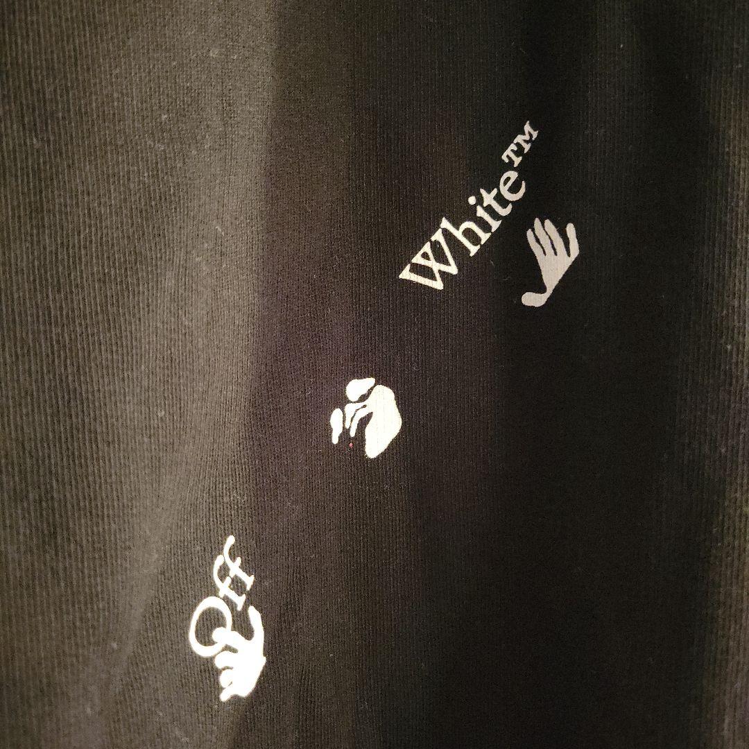 早いもの勝ち　オフホワイト ロゴプリントスウェット 黒　off-white