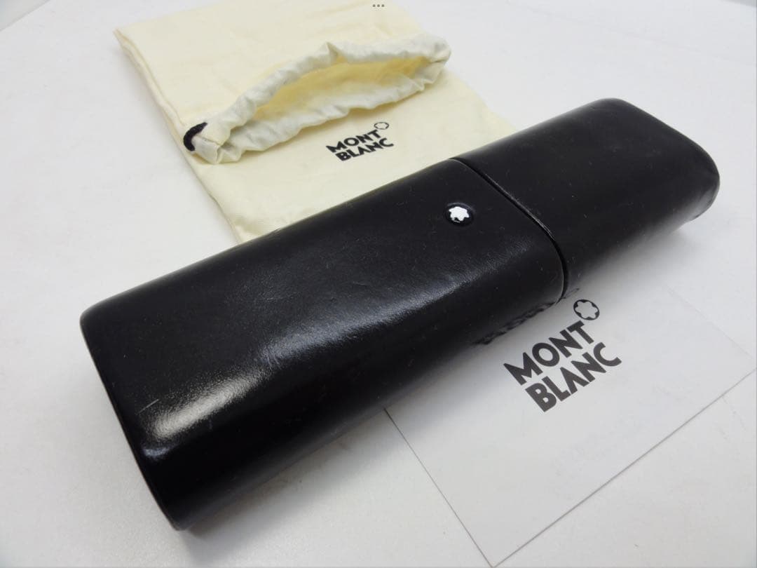 ★手作りの入手困難逸品！★モンブラン社フローレンス製ブラック・カラーペンポーチ★