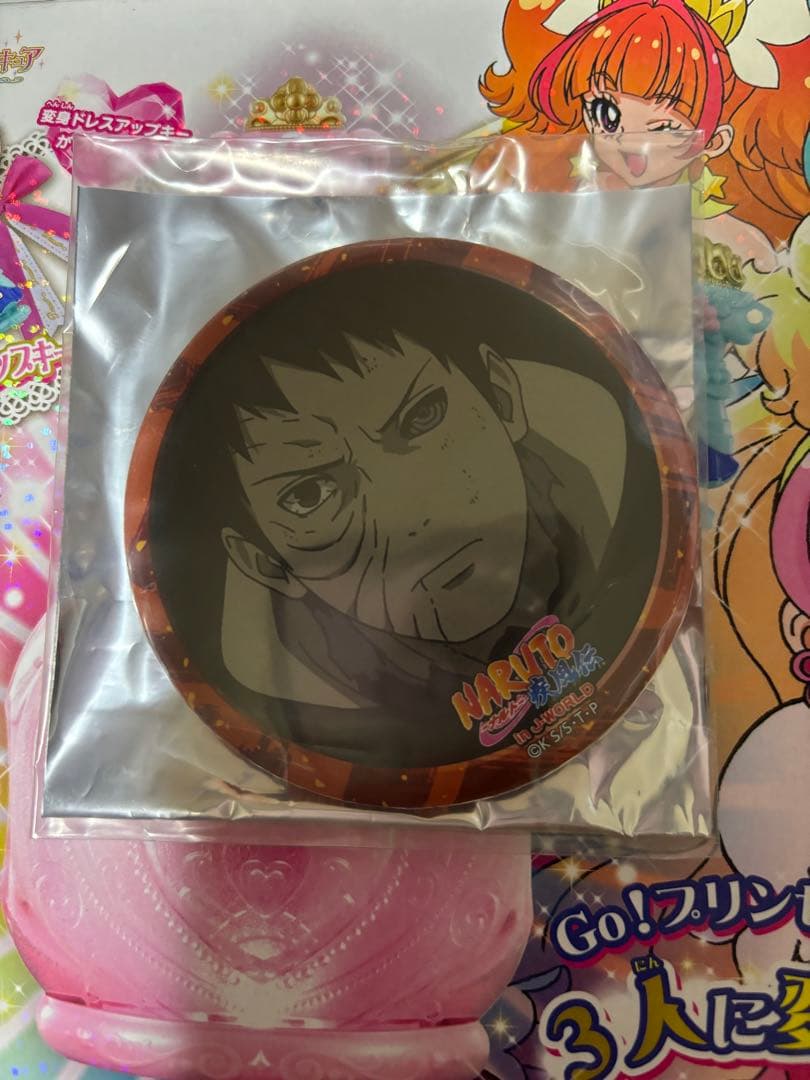 NARUTO 缶バッジ　うちはオビト　J-WORLD