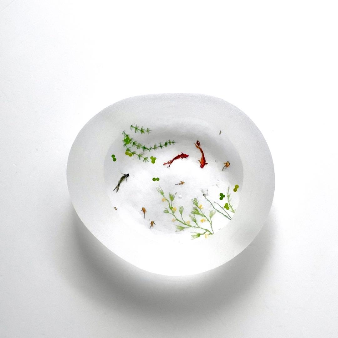 久保裕子　石文鎮　ガラス