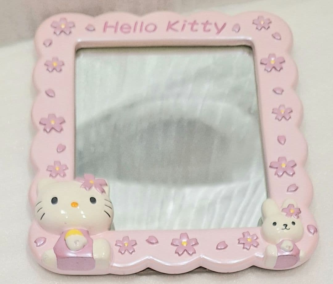 ハロー キティ 1999 桜 スタンド ミラー 卓上 鏡 平成レトロ 激レア