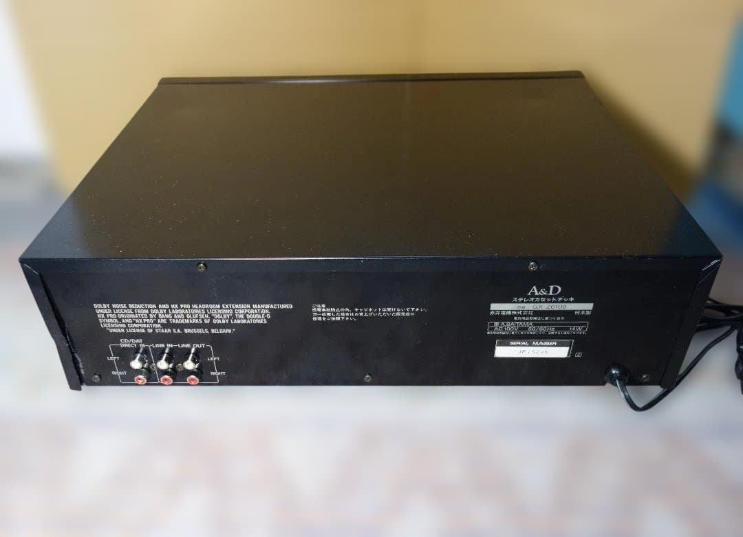 【週末特価】A&D GX-Z6100 3ヘッドカセットデッキ【ベルト交換】