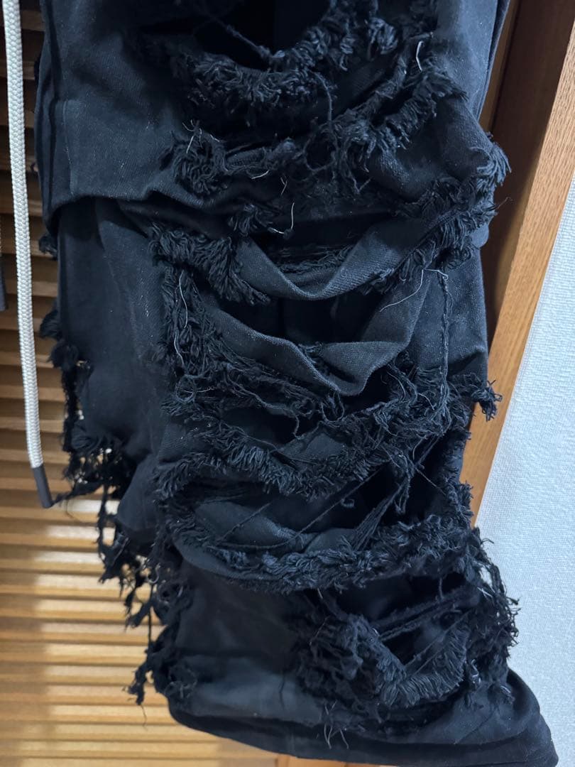 パンツ AF ARTEFACT Damage Denim Tuck Wide Pants