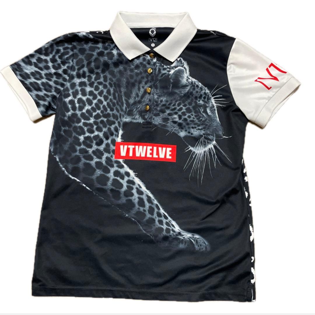 VTWELVE ヴィトゥエルヴ リアルレオパード ヒョウ柄 ポロシャツ