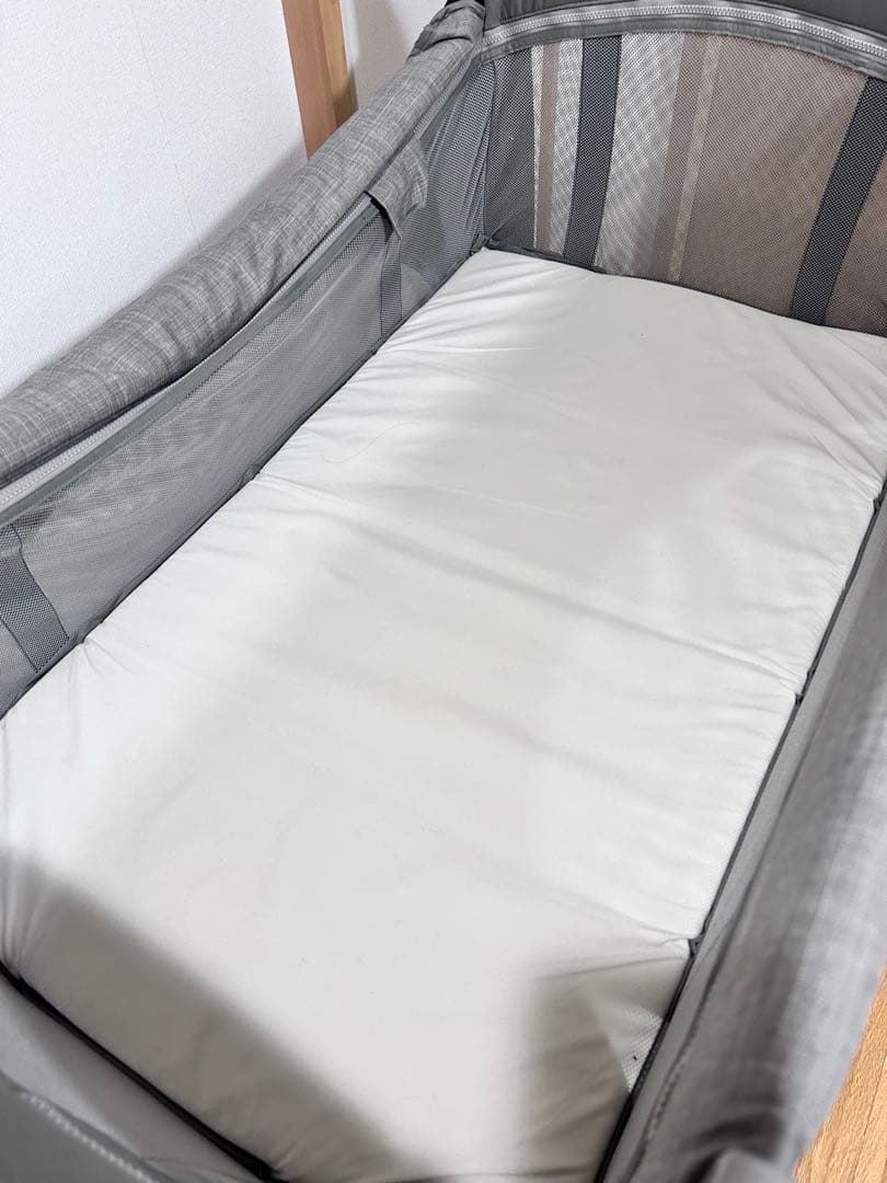 Joie ベビーベッド グレー 折りたたみ式