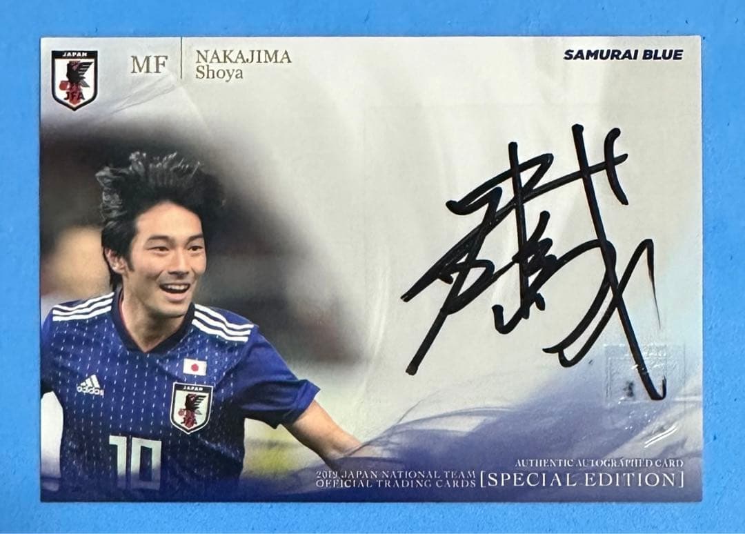 2019 サッカー日本代表 浦和レッズ 直筆サインカード 中島翔哉