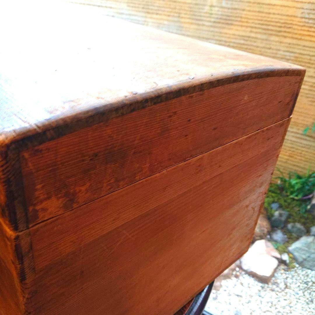 骨董 総檜 軸箱