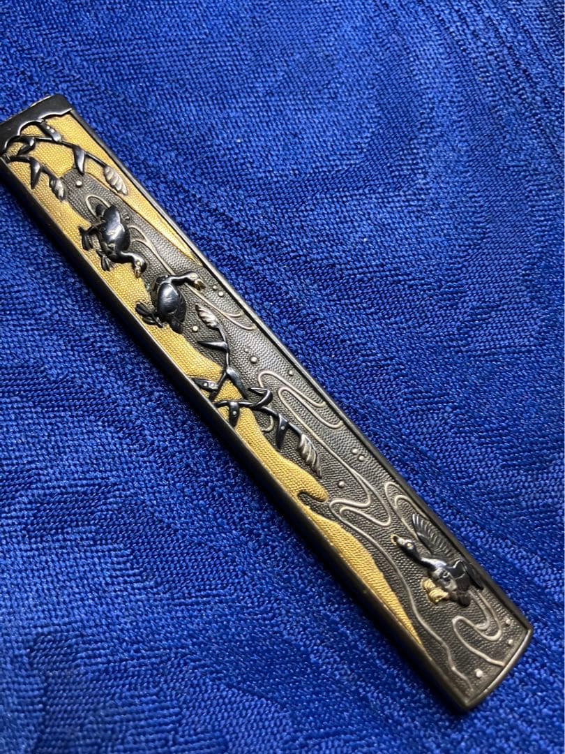 日本刀　装飾　小柄　金銀象嵌　時代物　骨董品