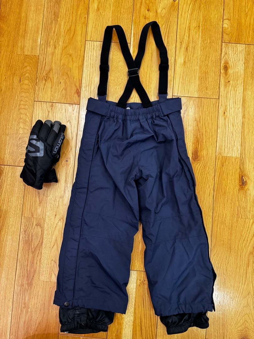 The North Face 子ども用スキーウェア ネイビー　おまけグローブ付き