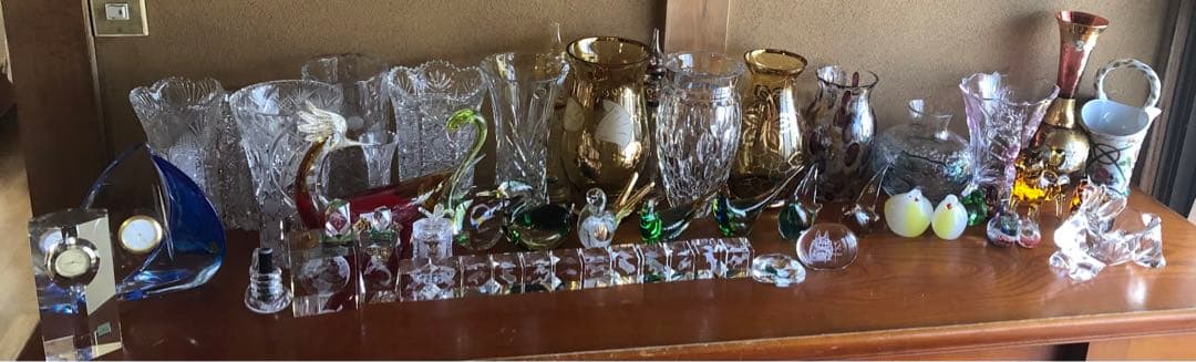 花瓶と置物　マイセン　ボヘミアグラス　ジブリ　干支　時計