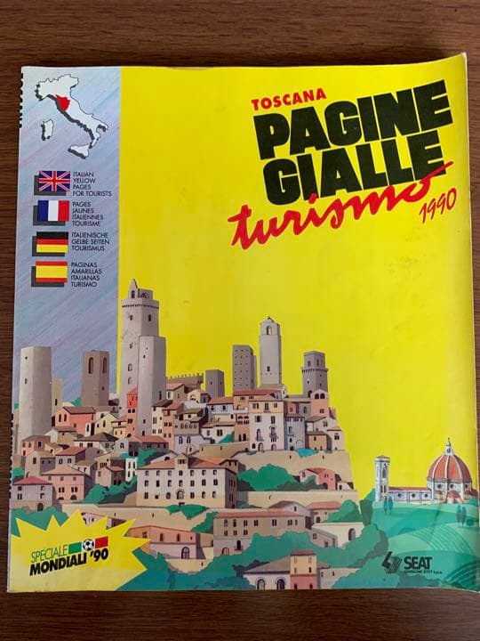 珍品'90WCイタリア・トスカーナ州Yellow Pages ツーリスト向け