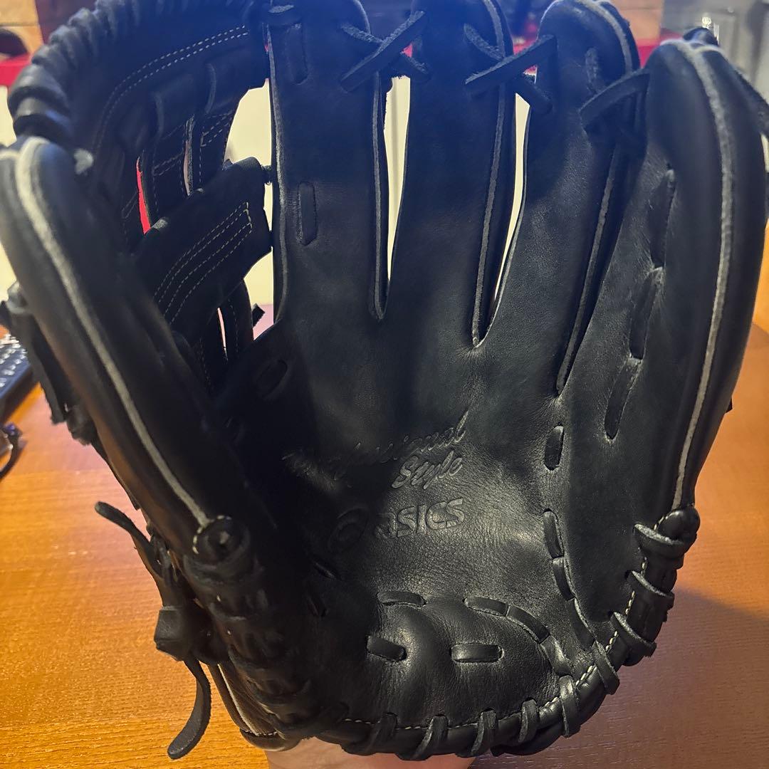 アシックス軟式野球グローブ 黒