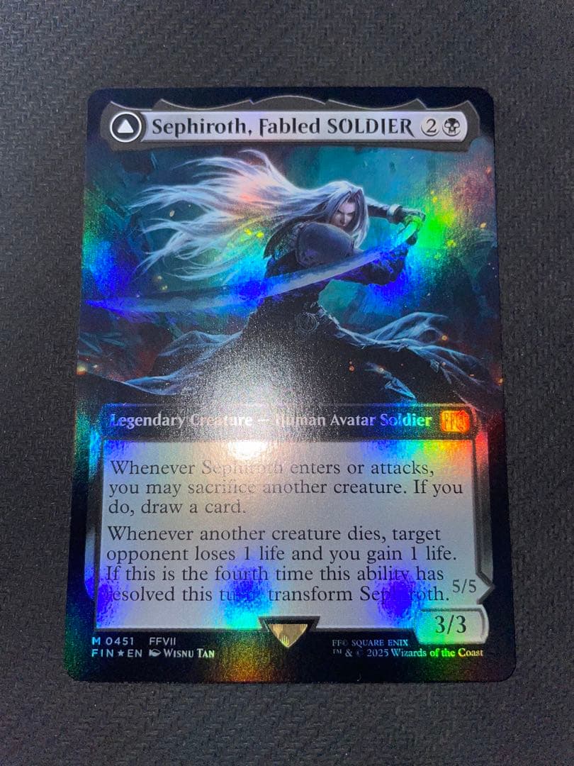 FF MTG Bundle英語版拡張アートFoil威名のソルジャー、セフィロス