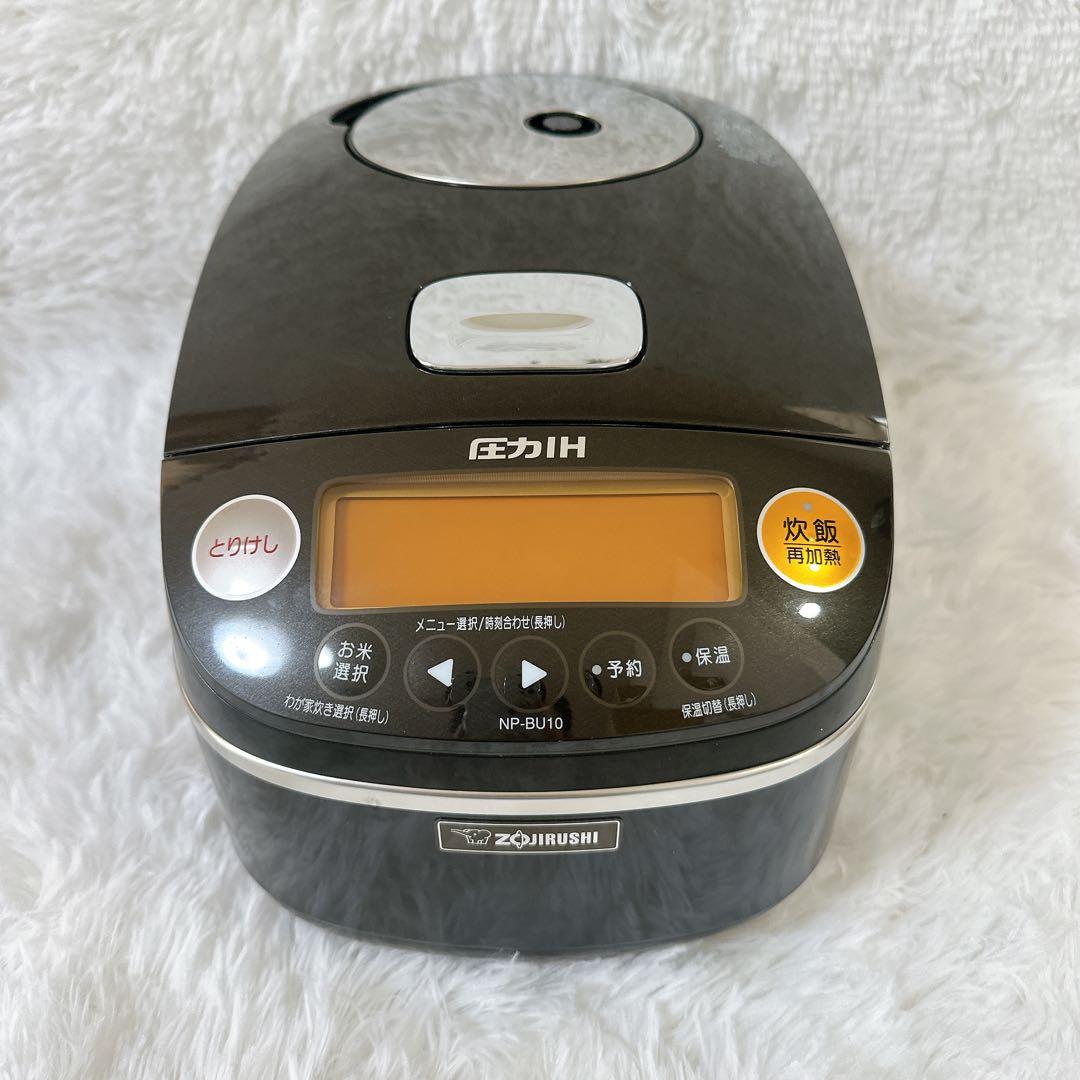 【美品】象印 圧力IH炊飯器 NP-BU10 ブラック 説明書付 極め炊き